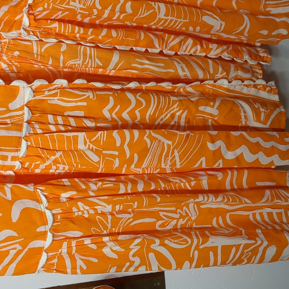 Blue Island Orange Duster Beach Swim Cruise Cover up - Picture 3 of 16
